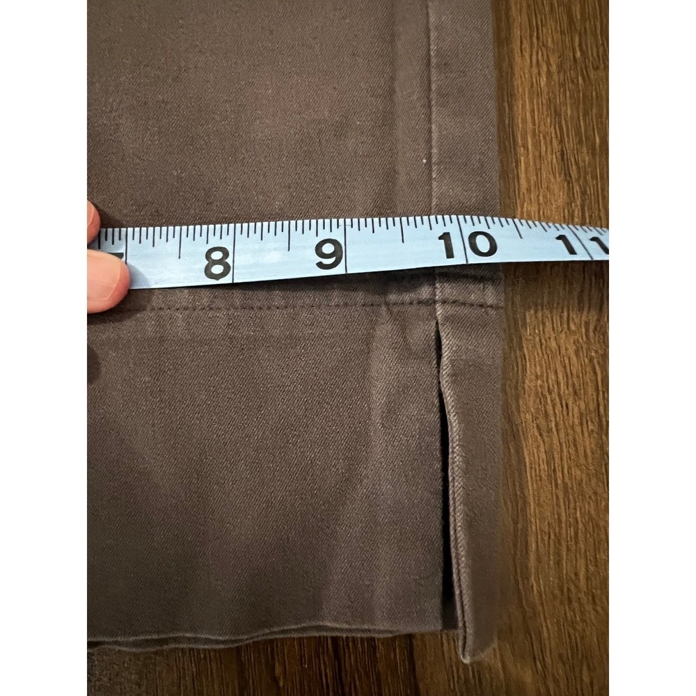 Eileen Fisher Taupe Brown Cropped Twill Pants Womens M Mid Rise Straight Leg - Picture 15 of 15